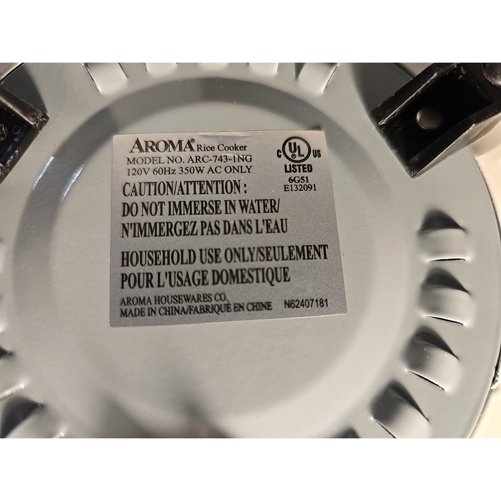 Aroma Rice Cooker‎ ARC-743-1NG Base Replacement Part Only - Picture 6 of 7
